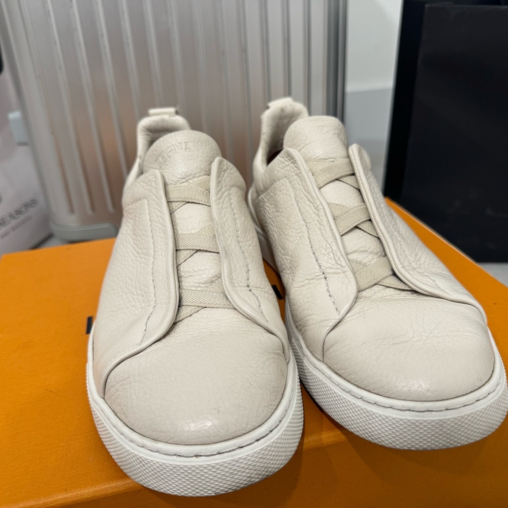 Zegna triple stitch off white